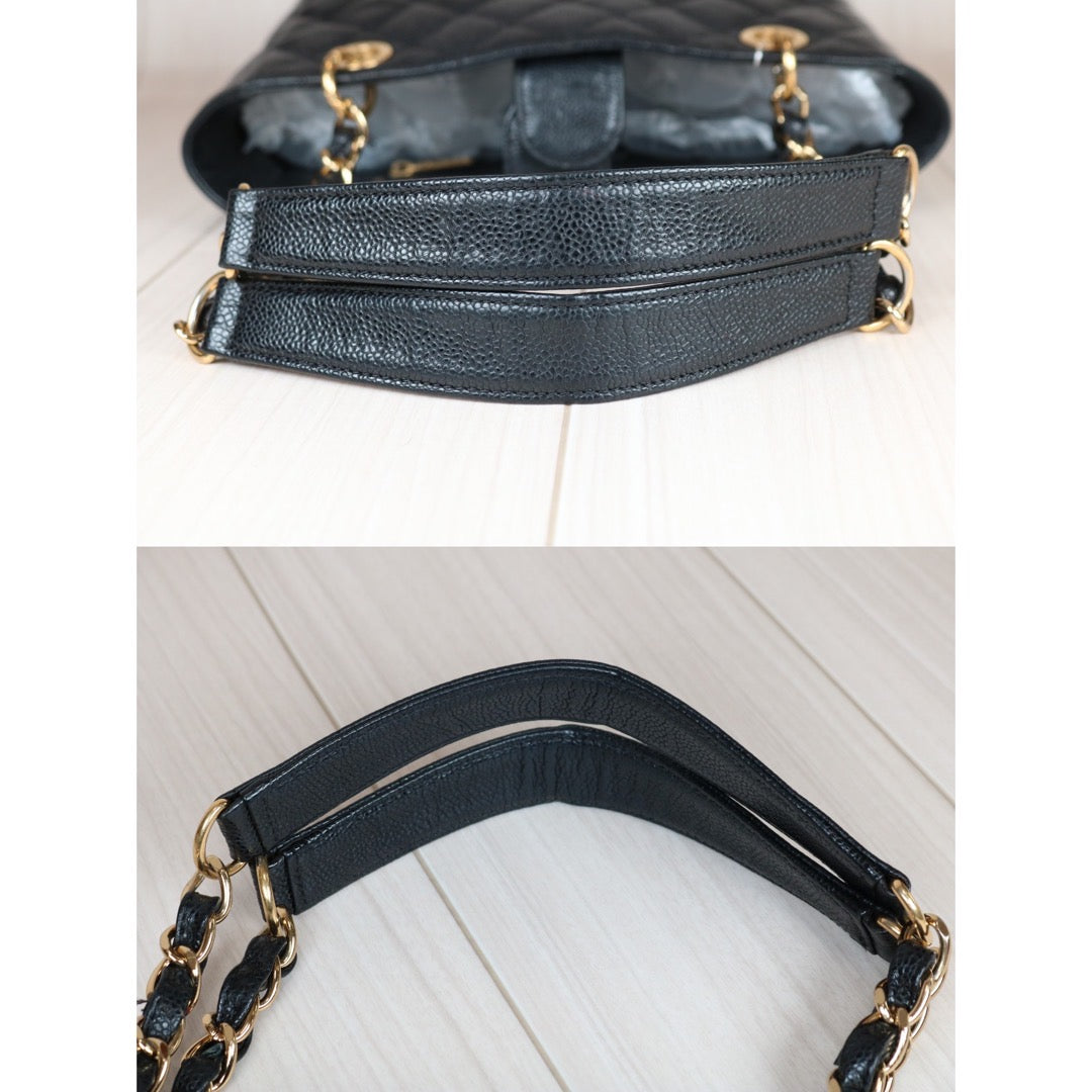 Very Good ( Rank A)｜ CHANEL Matrasse PST Chain Tote Bag Caviar Skin Black  Made In 2012 Year｜S24071601