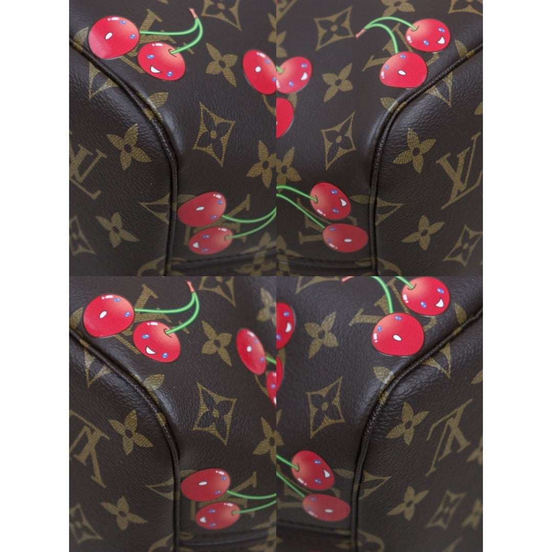 Brand New ( Rank N)｜Full Set LV Takashi Murakam Cherry Monogram Neverfull MM Shoulder Bag Limited Edition IC Chips Model ｜S25080601