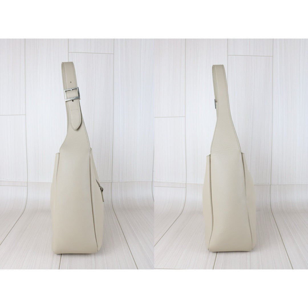 Very Good ( Rank A)｜  Saint Laurent YSL Calf Leather  LE 5A7 Hobo Shoulder Bag PM Sea Salt Color｜S25110317