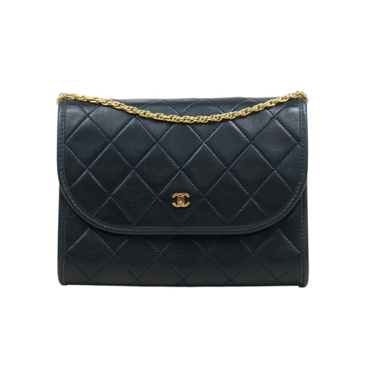 Good ( Rank AB)｜ CHANEL Mini Coco Mark Matrasse Lambskin Chain Shoulder Bag Navy｜25122203