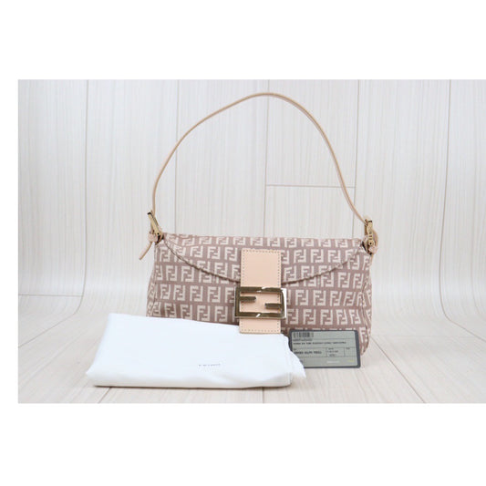 Rank A ｜ FENDI Zucca Mamma Shoulder Bag Pink｜24011825