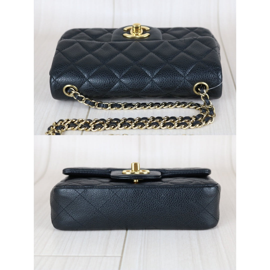 Good ( Rank AB)｜ CHANEL  Matrasse Extra Mini Chain Caviar Skin CF17 Shoulder Bag Made in 2012-2013 Year｜S25110501