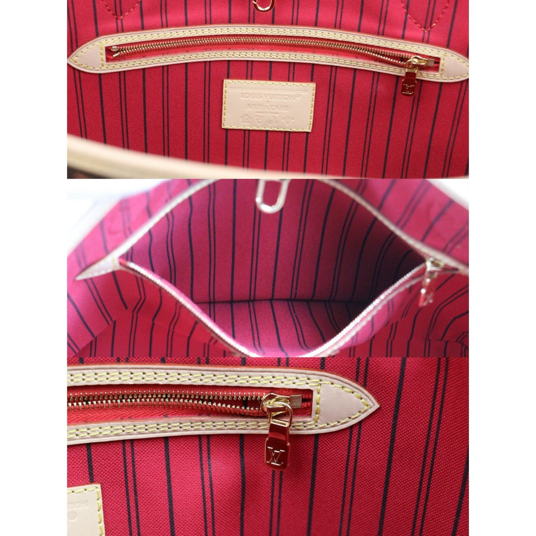 Brand New ( Rank N)｜Full Set LV Takashi Murakam Cherry Monogram Neverfull MM Shoulder Bag Limited Edition IC Chips Model ｜S25080601