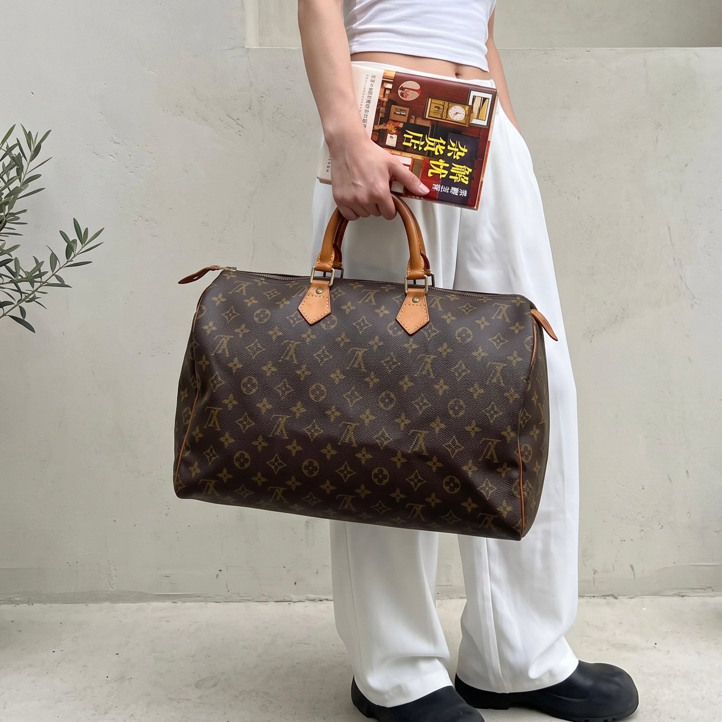 Include Entrupy Certificate of Authenticity｜Good ( Rank AB) ｜ Louis Vuitton Monogram Speedy 40 Hand Bag ｜26082002