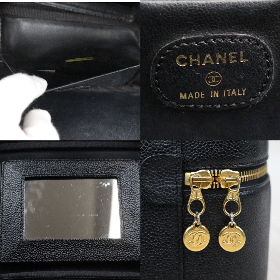 Rank AB ｜ CHANEL Caviar Skin Vanity Handbag  Made In 1997～1999Year ｜V24040301