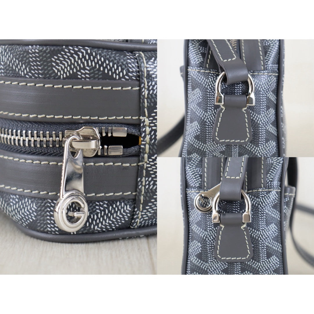 Include Entrupy Certificate of Authenticity｜Very Good ( Rank A) ｜ Goyard Cap Vert Shoulder Bag Grey｜S26030824
