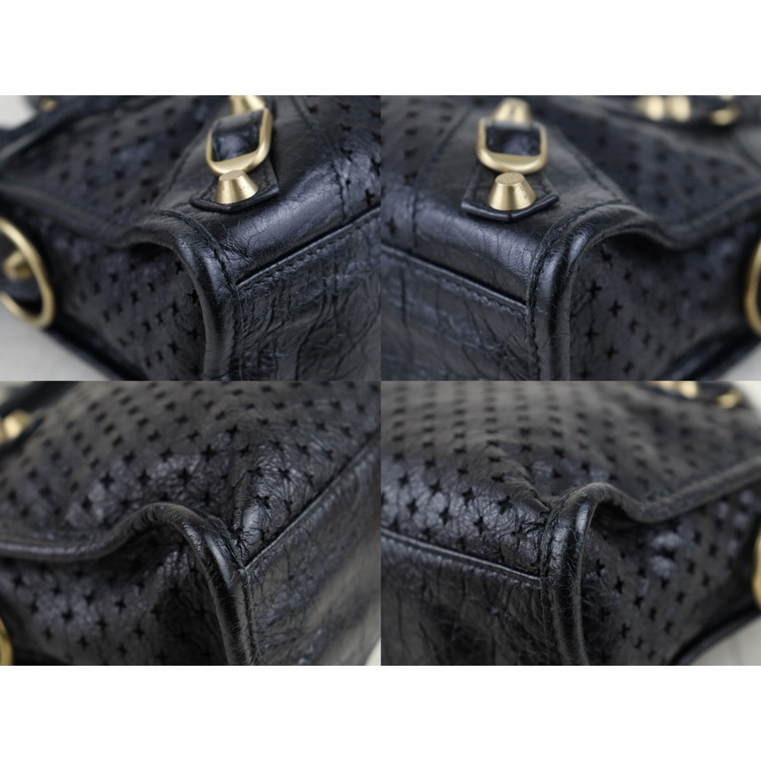 Very Good ( Rank A)｜Balenciaga Calf Leather Le City Mini Handbag Shoulder Bag Black｜S26022613