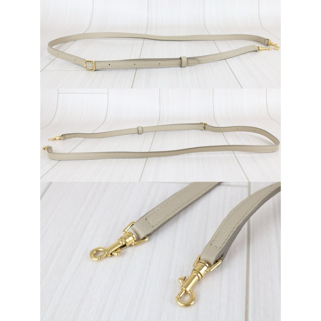 Very Good ( Rank A)｜CELINE Calf Leather Belt Pico Handbag Shoulder Bag Beige｜S25070708