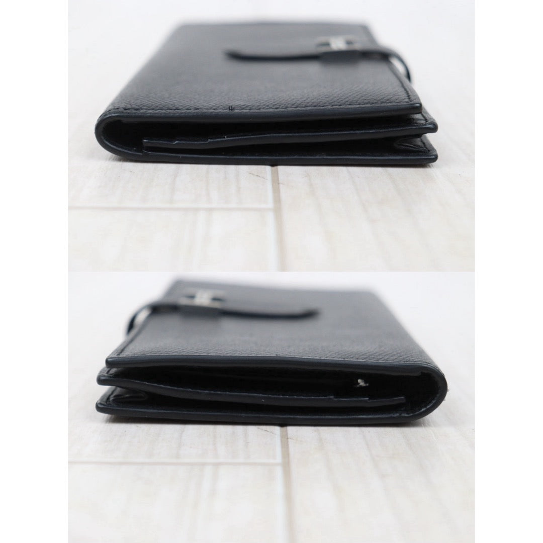 Good ( Rank AB)｜ HERMES  Epsom Leather Long Bearn Wallet Black □P Stamp Made In 2012Year｜S25110419