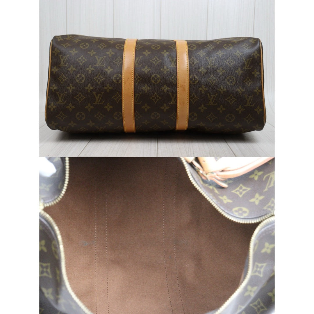 Include Entrupy Certificate of Authenticity｜Good ( Rank AB) ｜ Louis Vuitton Monogram Keepall Bandouliere 45 Handbag｜26031607