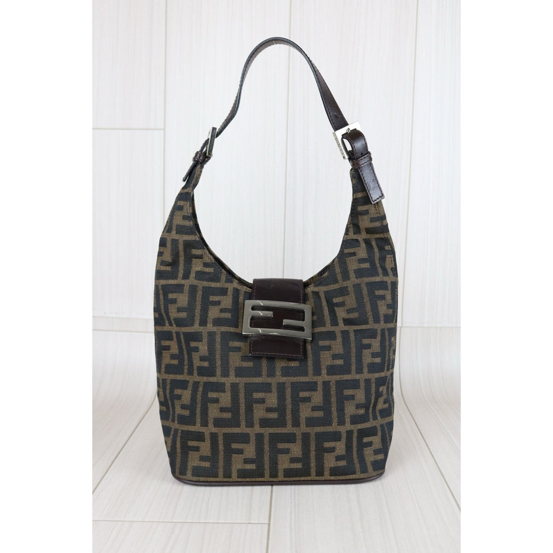 Good ( Rank AB)｜ FENDI Zucca Potato Case Shoulder Bag ｜S25111305