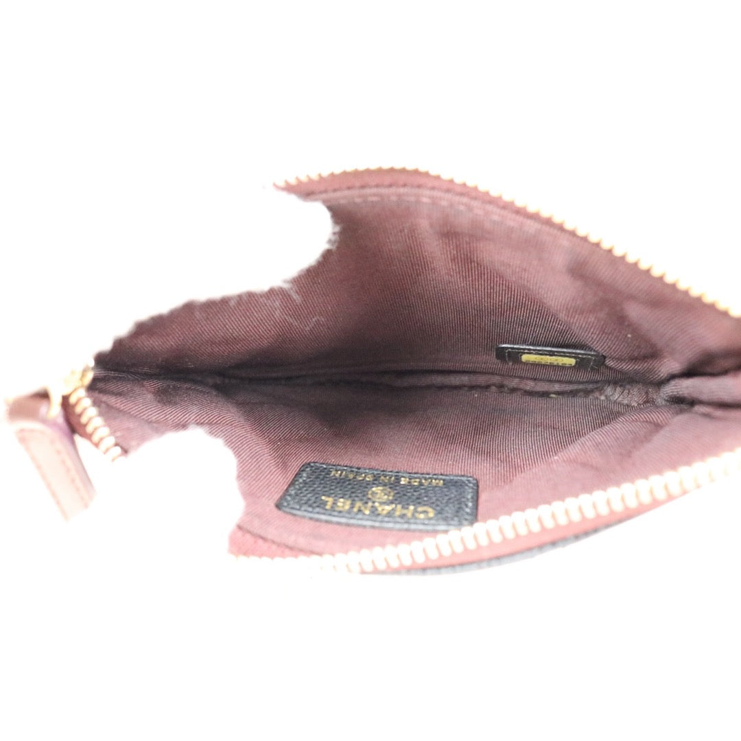 Include Entrupy Certificate of Authenticity｜Good ( Rank AB)｜ CHANEL Caviar Skin  Klassische Pochette Mit Reissverschluss  PM Black Made In 2020Year ｜X26092107