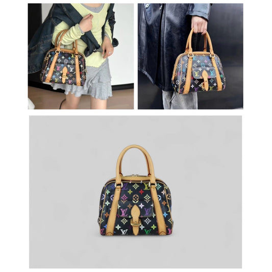 Good ( Rank AB) ｜  LV Takashi Murakam Multi Monogram Bowling Bag Hand Bag Black｜S25051902