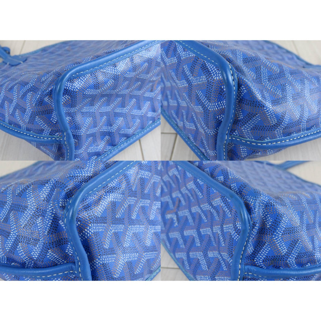 Include Entrupy Certificate of Authenticity｜Good ( Rank AB)｜ Goyard Anjou Mini Tote Bag Blue｜X26051706