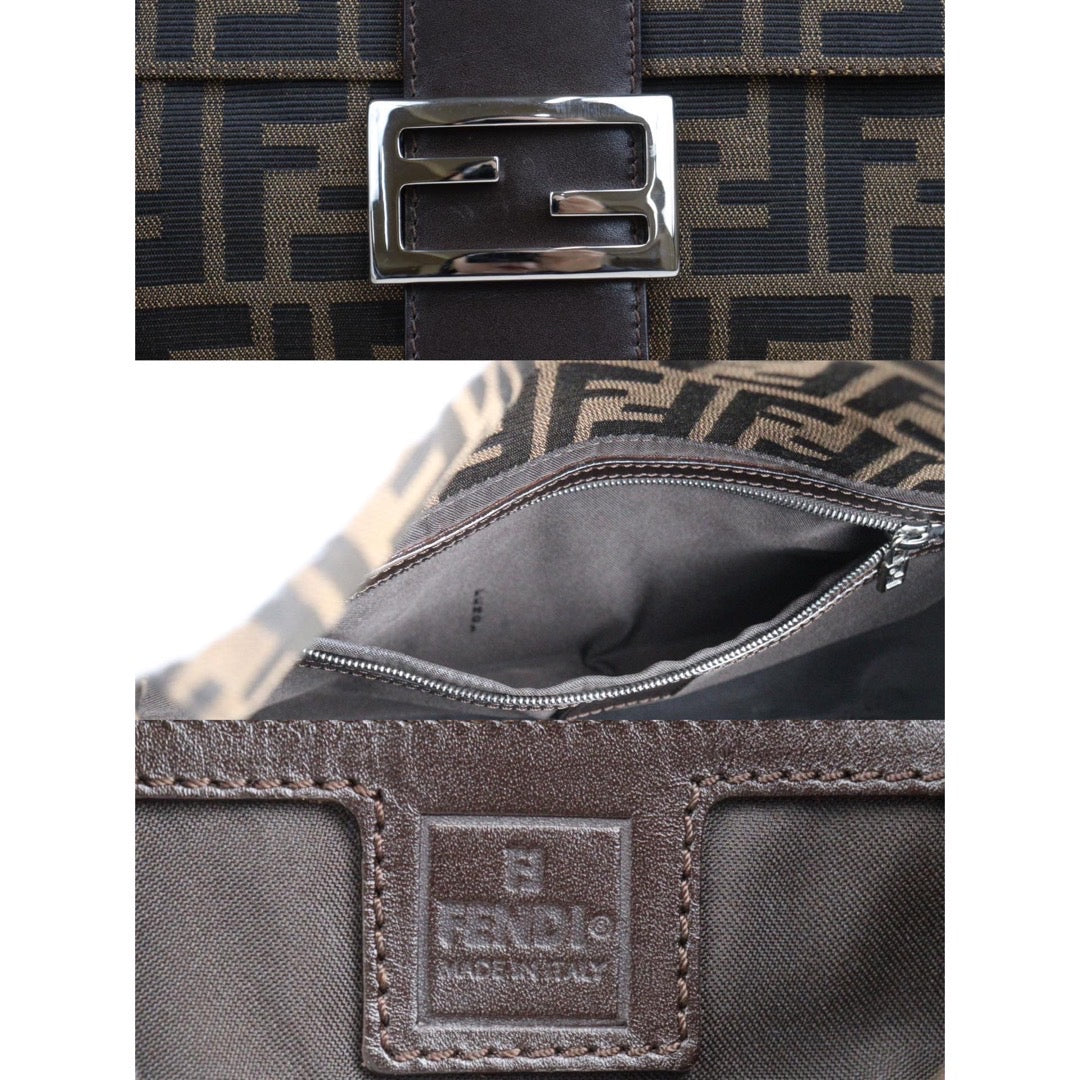 Rank A｜ FENDI Zucca Mamma Baguette Shoulder Bag ｜23111511