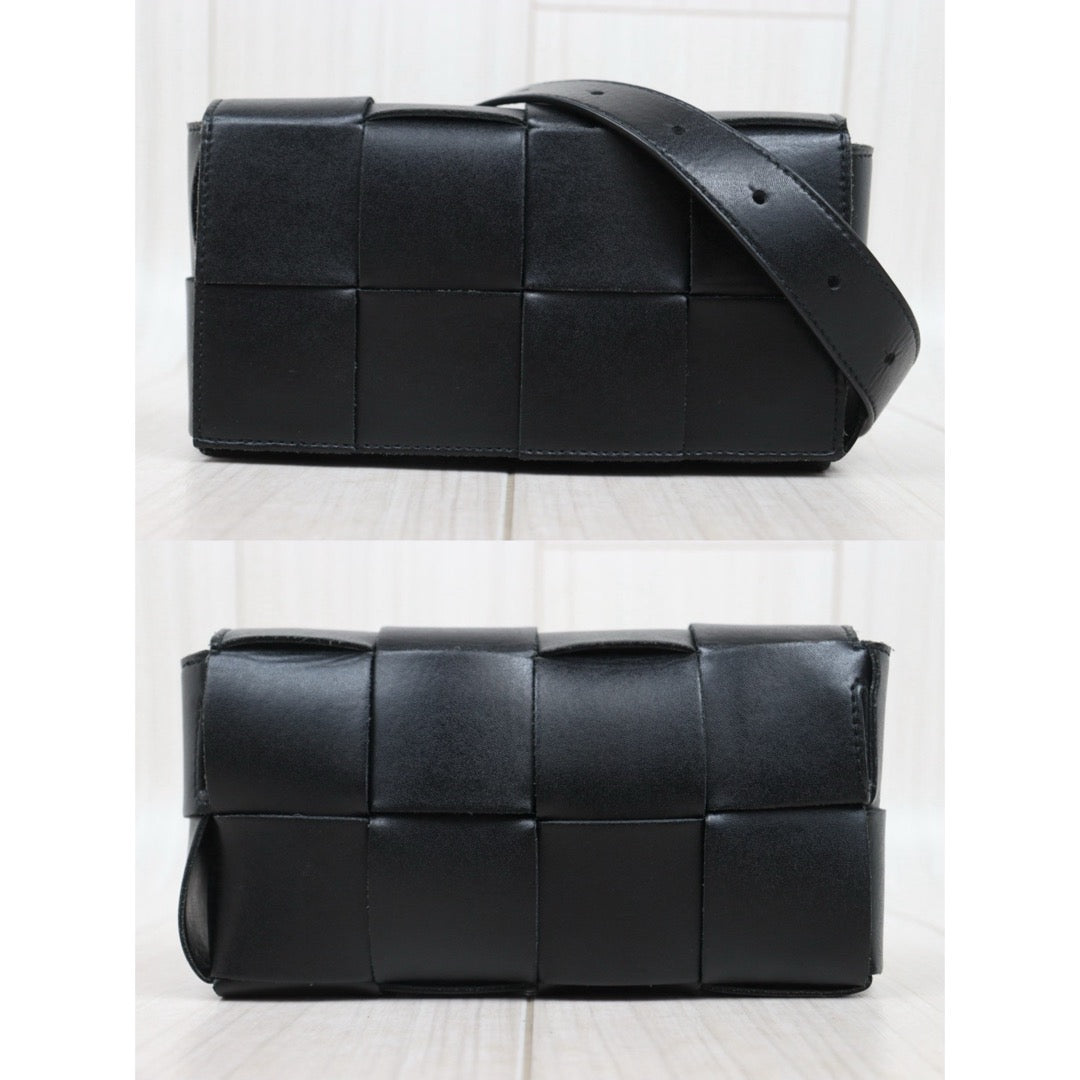 Very Good ( Rank A)｜ Bottega Veneta Calf Leather Belt Cassette Shoulder Bag Body Bag Waist Bag  Black IC Chips Model ｜S25071014