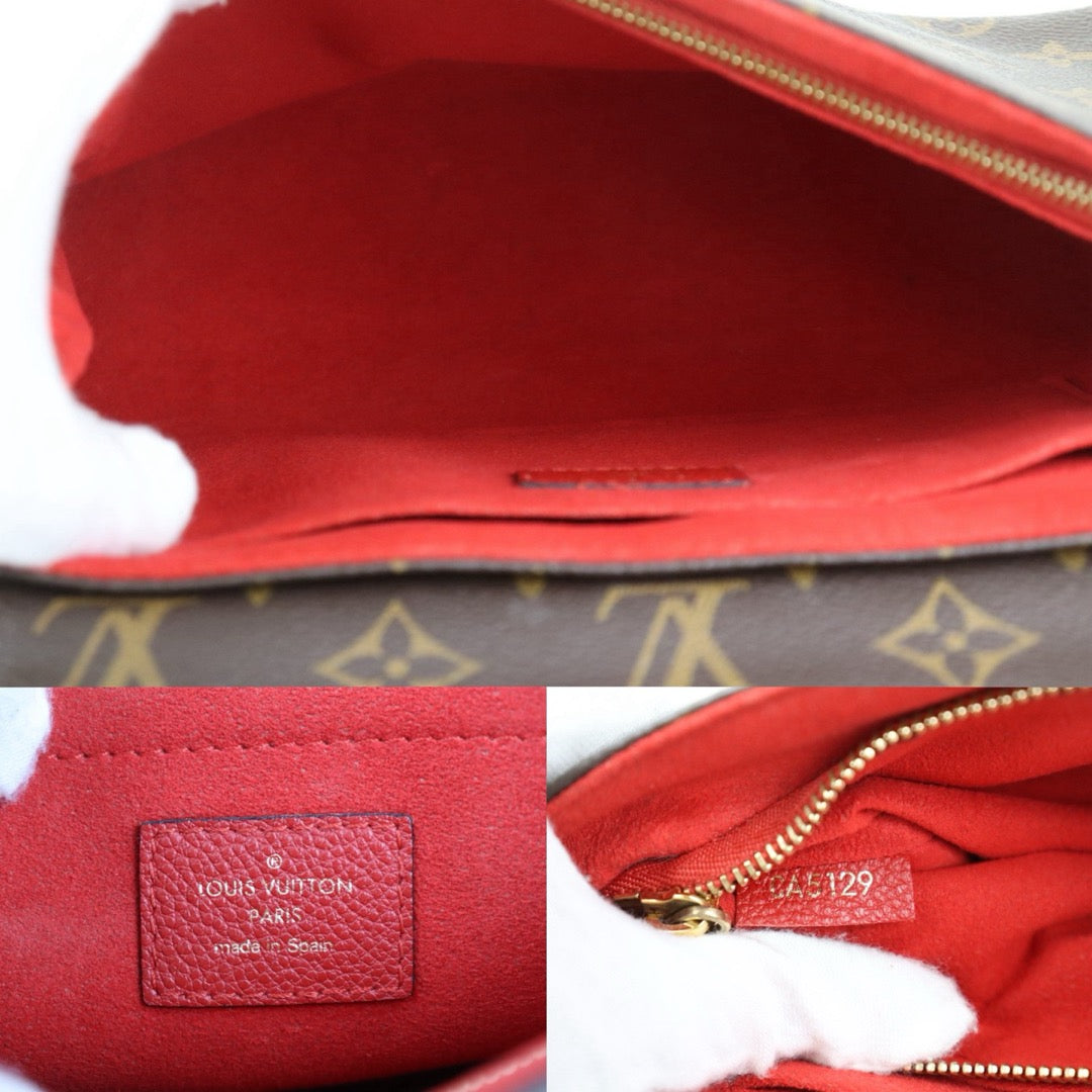 Include Entrupy Certificate of Authenticity｜Good ( Rank AB) ｜Louis Vuitton Monogram Sanit Placide Cerise Shoulder Bag ｜S26090728