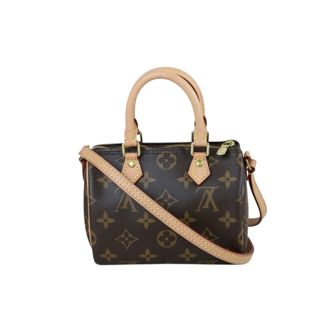 Include Entrupy Certificate of Authenticity｜Very Good ( Rank A)｜Louis Vuitton Monogram Nano Speedy  Shoulder Bag｜X26040818