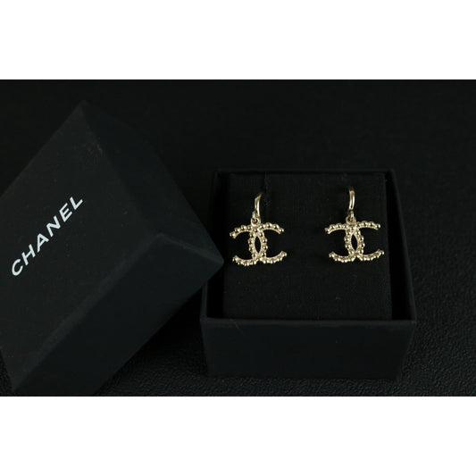 Excellent（Rank SA）｜ CHANEL L22C Coco Mark Golden Earrings Made In 2022Year｜S26013104