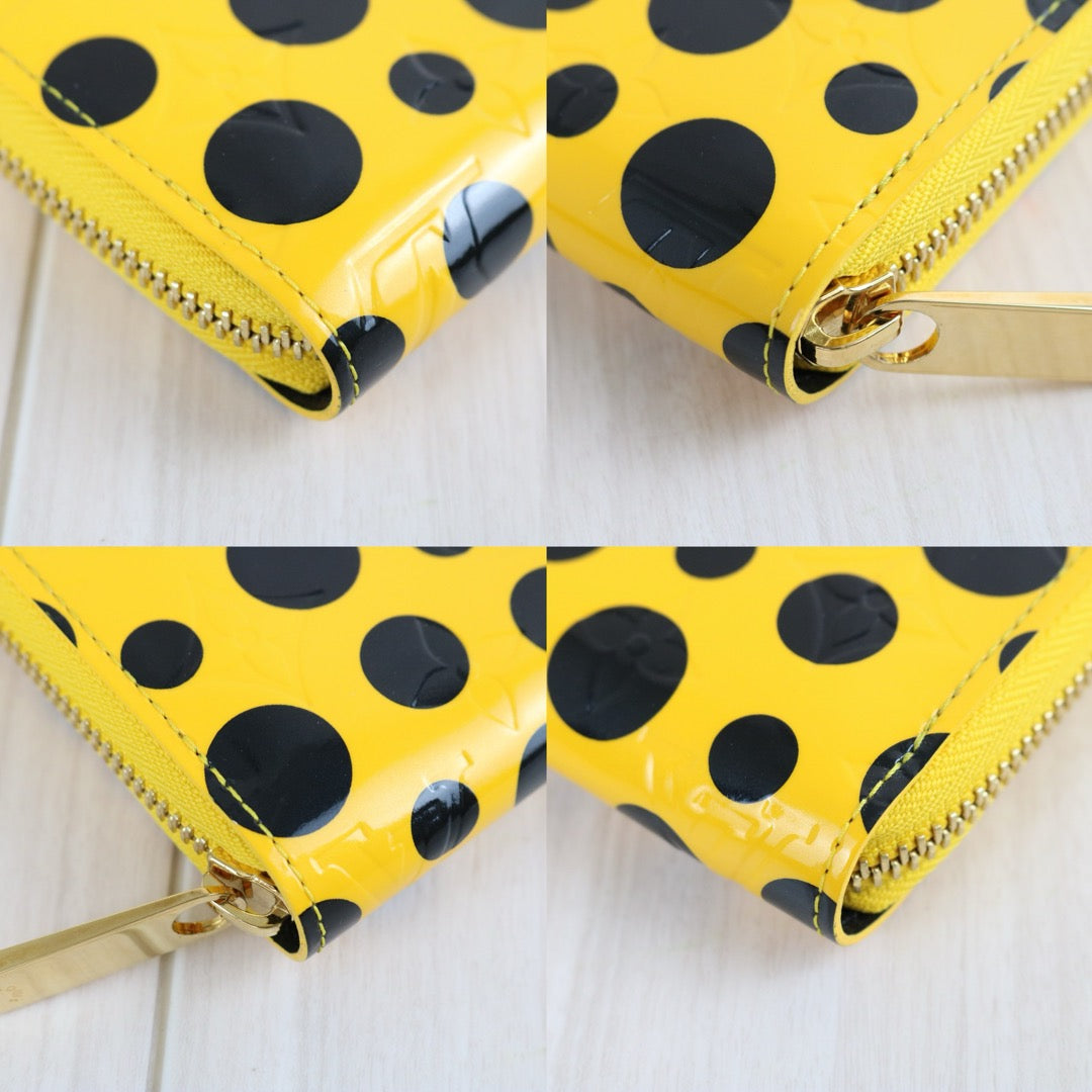 Include Entrupy Certificate of Authenticity｜Excellent（Rank SA）｜Louis Vuitton  x Yayoi Kusama Monogram Vernis   Dots lnfinity Zippy Long Style Wallet｜X26090801