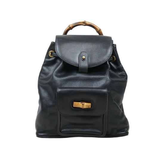 Very Good ( Rank A) ｜GUCCI Bamboo Leather Mini Backpack Back｜24091921