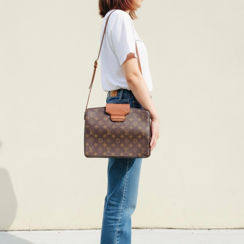Include Entrupy Certificate of Authenticity｜Good ( Rank AB)｜ Louis Vuitton Monogram Courcelles Shoulder bag ｜26040701
