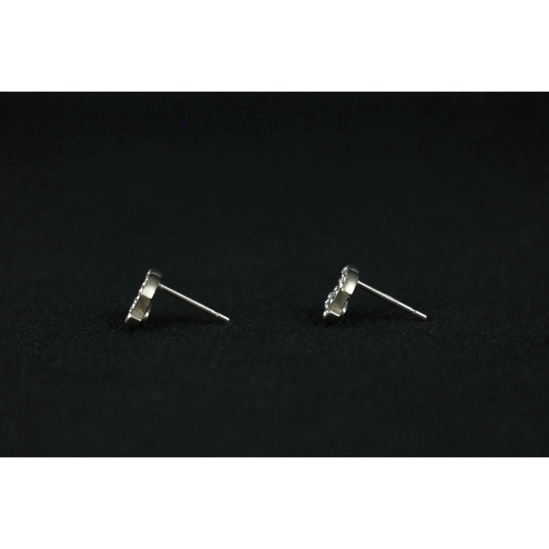 Include Authentic Detective Certificate of Authenticity｜Very Good ( Rank A)｜ CHANEL A12V COCO Mark Rhinestone Earrings Made In 2012Year｜S26050717