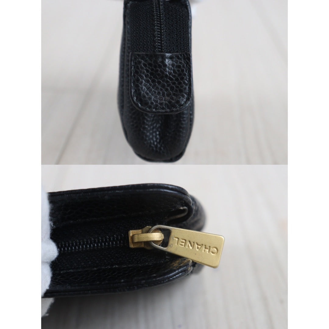 Rank A ｜Chanel Caviar Skin Pouch｜V23090734