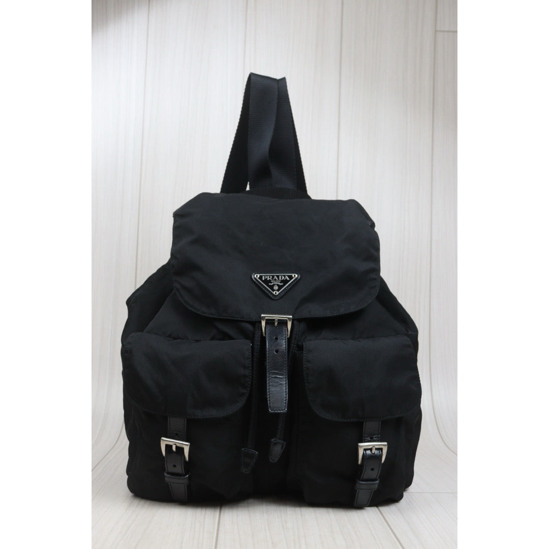 Include Entrupy Certificate of Authenticity｜Good ( Rank AB)｜Prada  Nylon Black Backpack Medium｜26101601