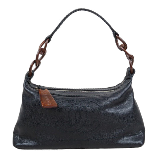 Rank A｜ CHANEL Caviar Skin Leather Calf Leather Shoulder Bag Made In 2002～2003Year｜24011212