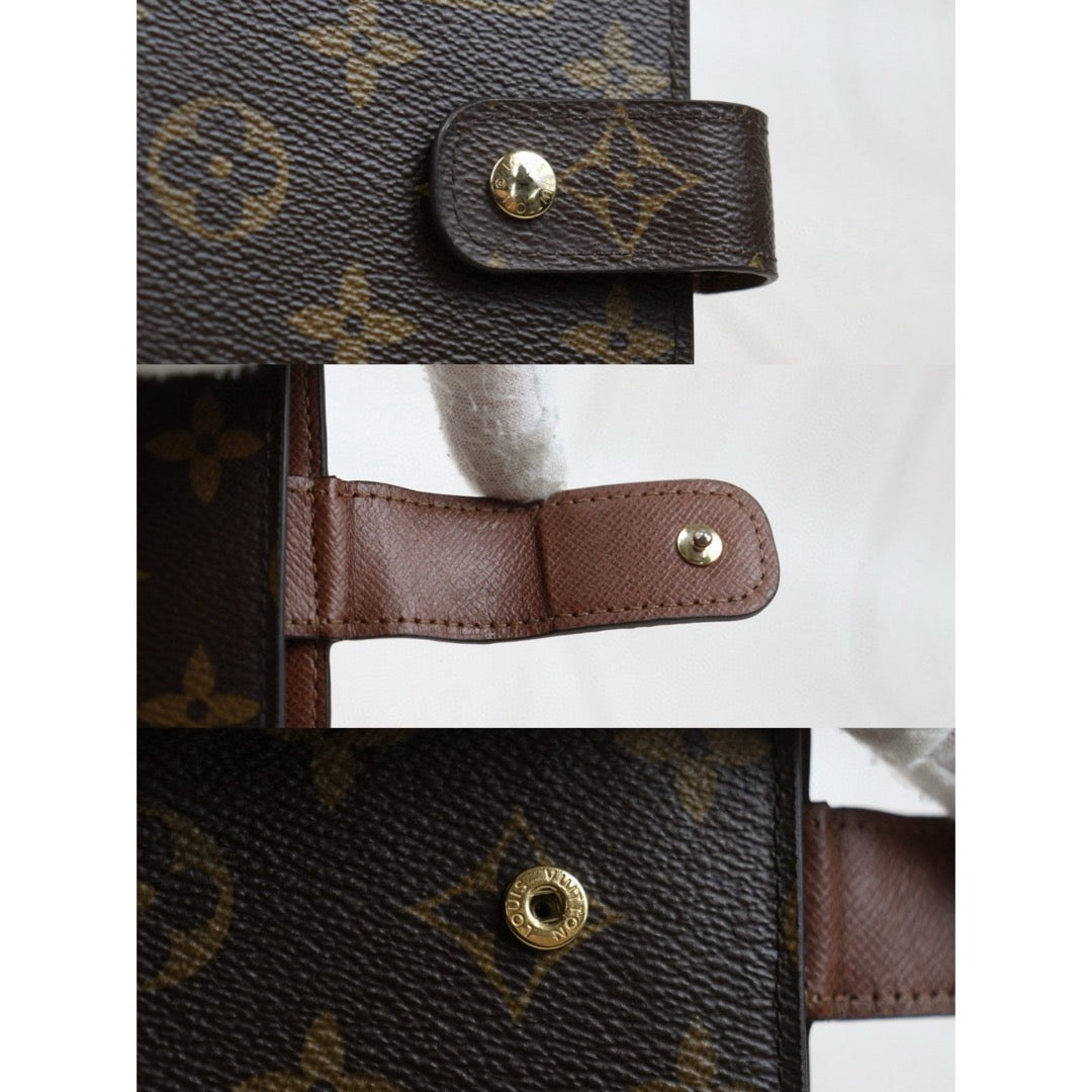 Good ( Rank AB) ｜ LV Monogram Medium Ring Agenda Cover Notebook Cover  IC Chips Model｜Q25021308