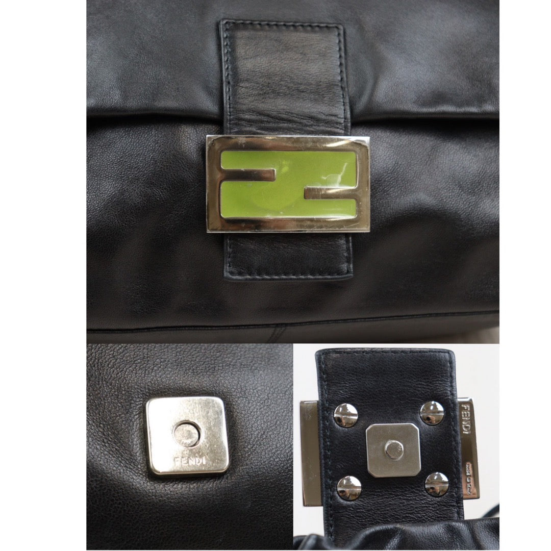 Rank A｜ FENDI Lamb Skin Baguette Shoulder Bag ｜Q24032916