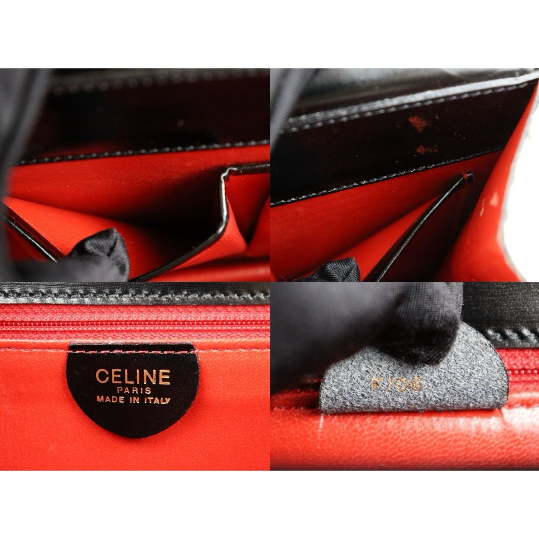 Good ( Rank AB) ｜CELINE Staggered Pattern Harako × Calf Leather Hand Bag｜H24100205