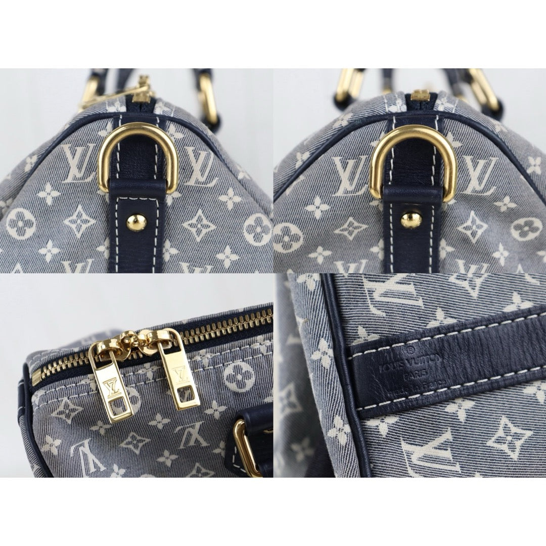 Good ( Rank AB)｜ LV Denim Monogram Speedy 30 Hand Bag Shoulder Bag｜S25052703
