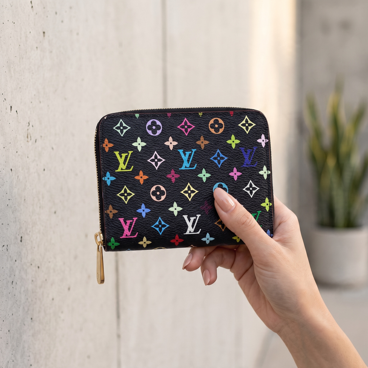 Include Entrupy Certificate of Authenticity｜Good ( Rank AB)｜ Louis Vuitton Monogram Multicolor Zippy Coin Wallet ｜X26100717