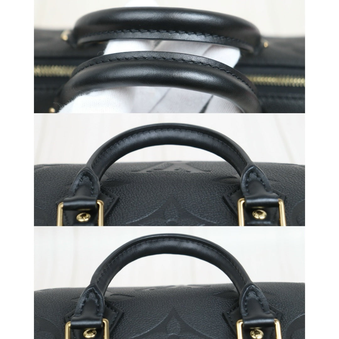 Include Entrupy Certificate of Authenticity｜Very Good ( Rank A)｜Full Set Louis Vuitton  Current Model Monogram Empreinte Speedy 25 Handbag Shoulder Bag IC Chips Model Black｜S26060606