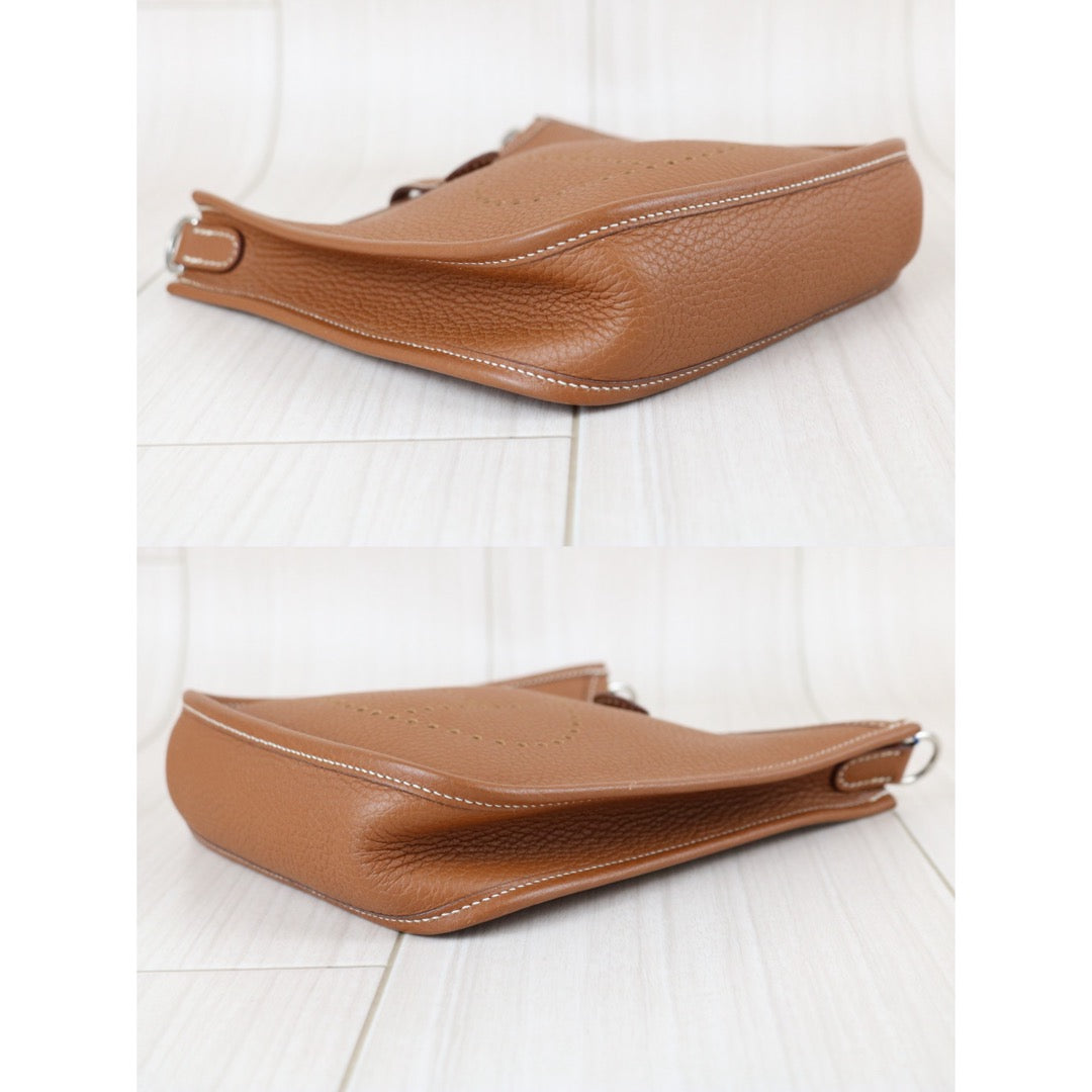 Include Entrupy Certificate of Authenticity｜Good ( Rank AB)｜ HERMES TC Leather  Evelyn 16 Shoulder Bag Golden Brown Y Stamp Made In 2020 Year ｜W26040823