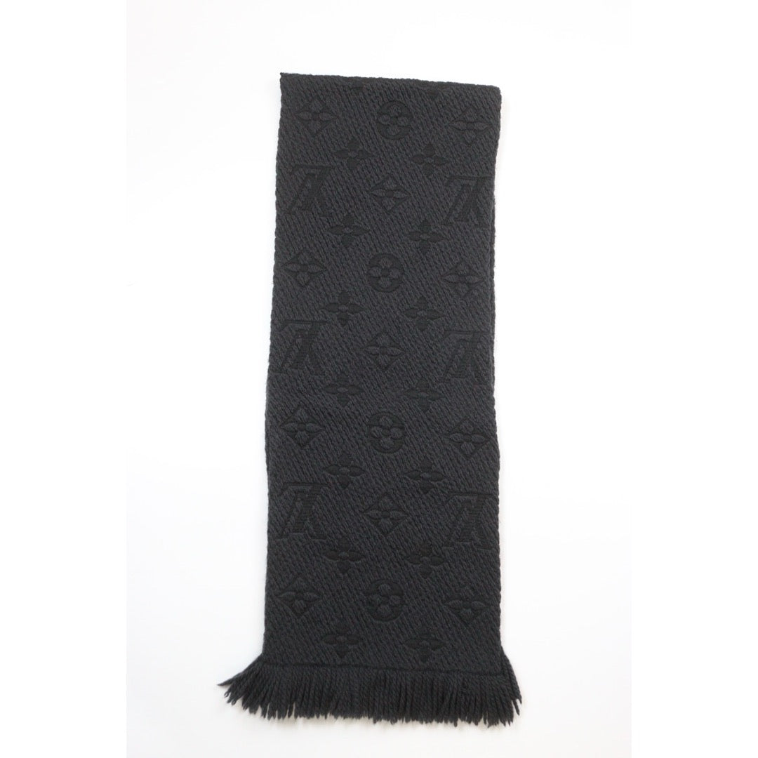Very Good ( Rank A) ｜LV Monogram Escharpe Logomania Black Scarf｜26021304