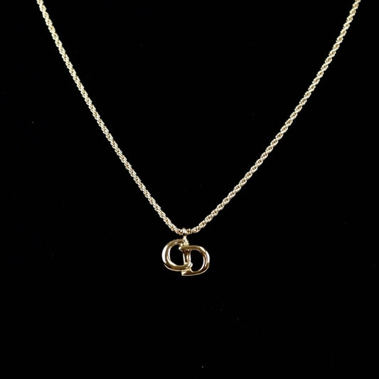 Rank A ｜ Dior CD Necklace Gold Plated ｜V23080101