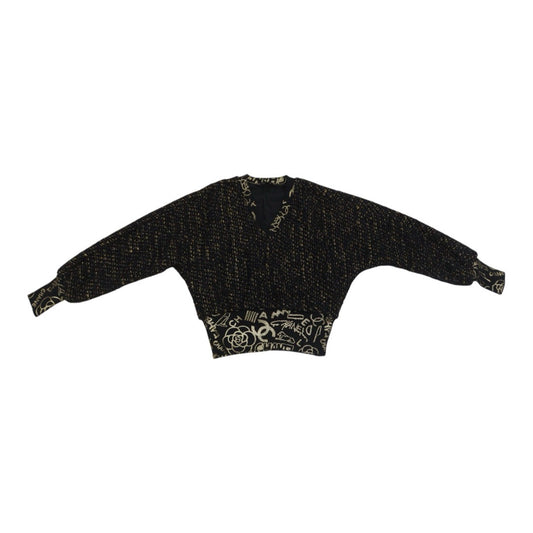 Very Good ( Rank A) ｜ CHANEL 19 Egypt Series Black Graffiti Wool Sweater 36 size  ｜W25102103