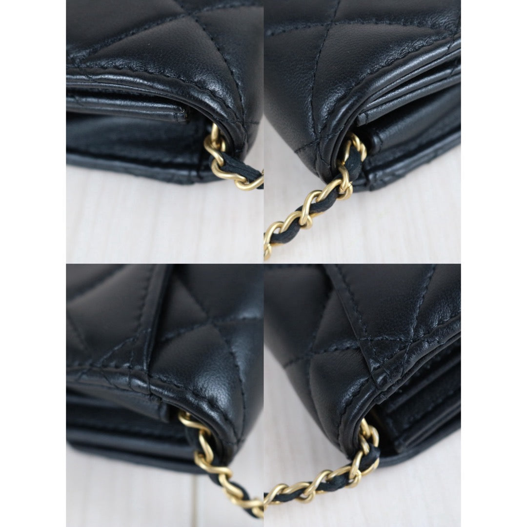 Include Entrupy Certificate of Authenticity｜Very Good（Rank A）｜CHANEL Lambskin Leather Matrasse Chain Mini Bag ｜S26070601