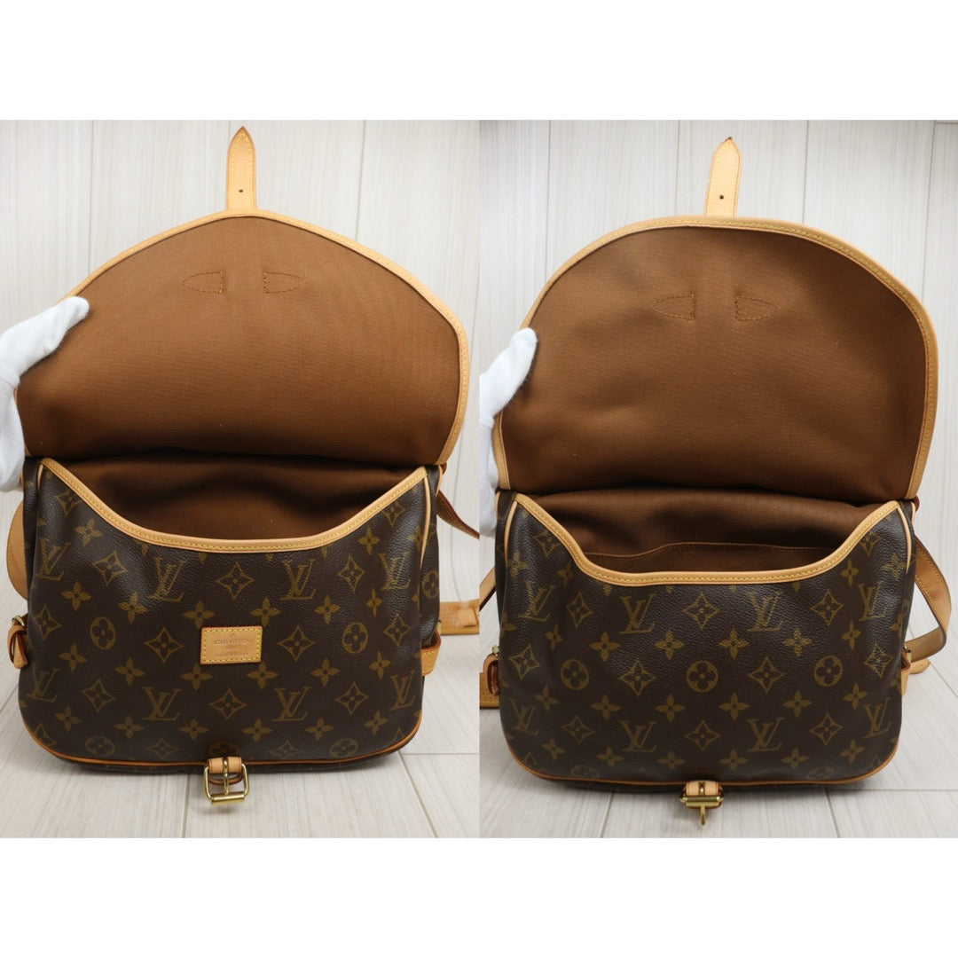 Include Entrupy Certificate of Authenticity｜Good ( Rank AB) ｜ Louis Vuitton Monogram Saumur 30 Shoulder Bag｜26090401