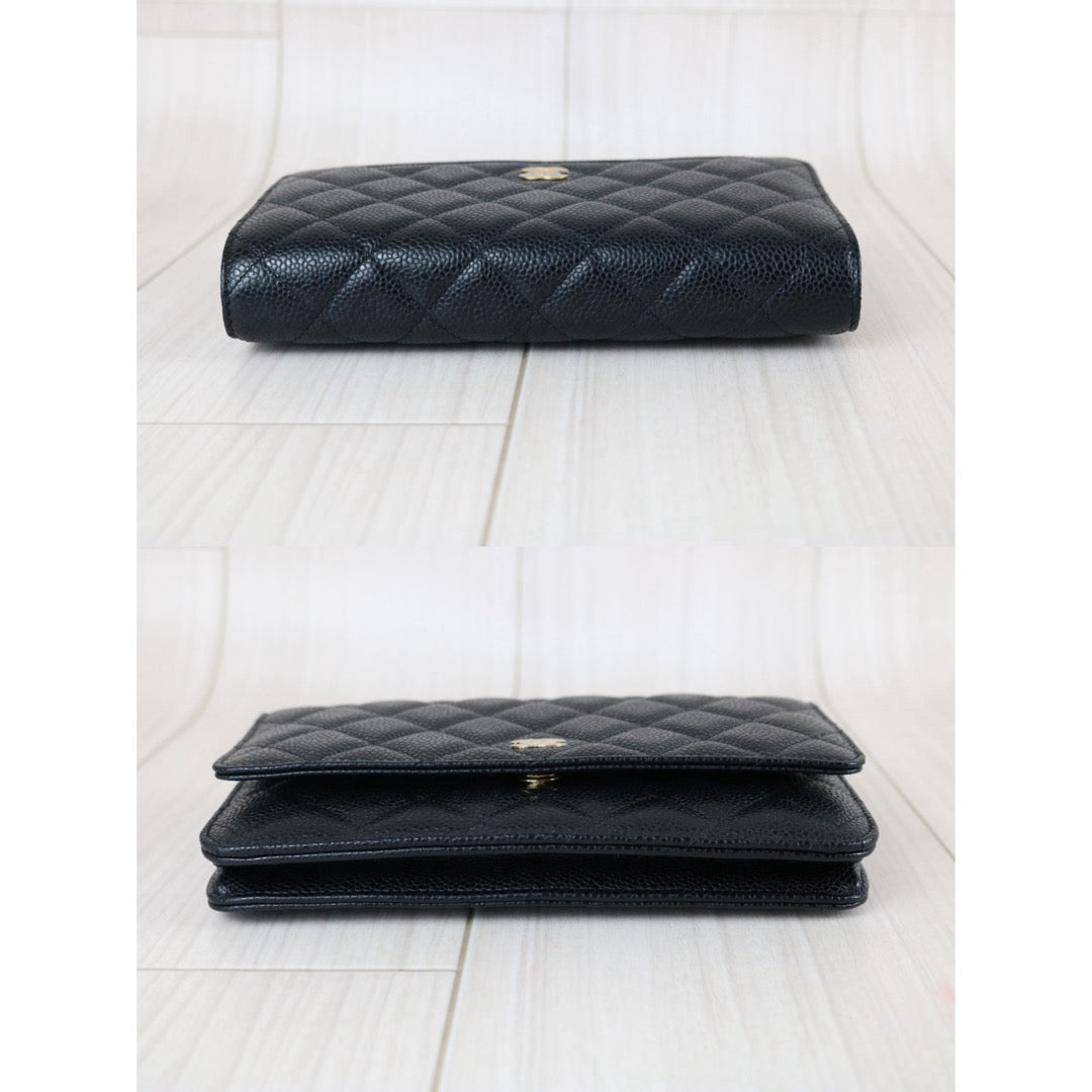 Include Entrupy Certificate of Authenticity｜Excellent（Rank SA）｜Full Set CHANEL Caviar Skin WOC 19 Chain Bag Black Made In 2020Year｜S26073001