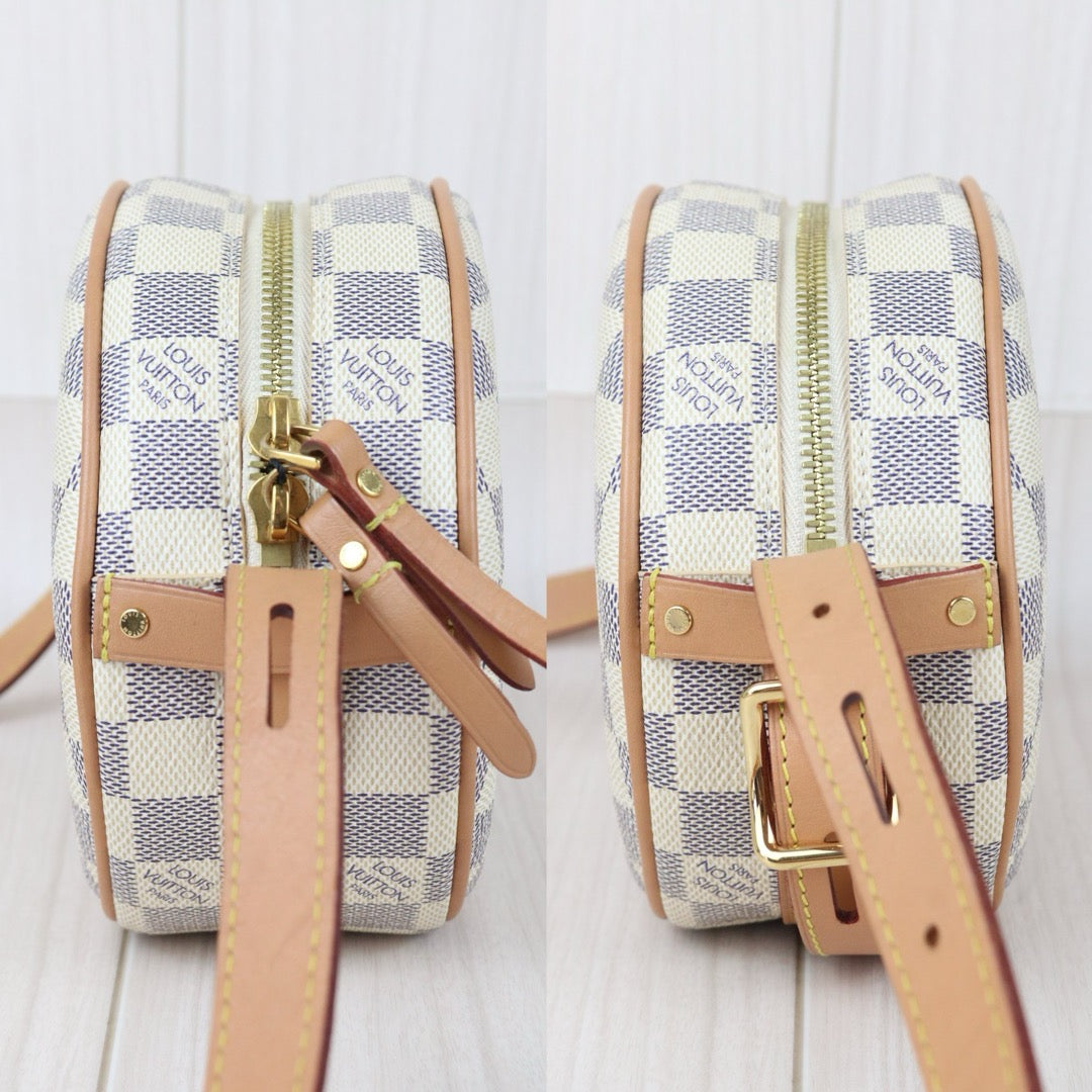 Include Entrupy Certificate of Authenticity｜Very Good ( Rank A)｜  Louis Vuitton Azul Boit Chapeau Supr PM Shoulder Bag｜X26051717