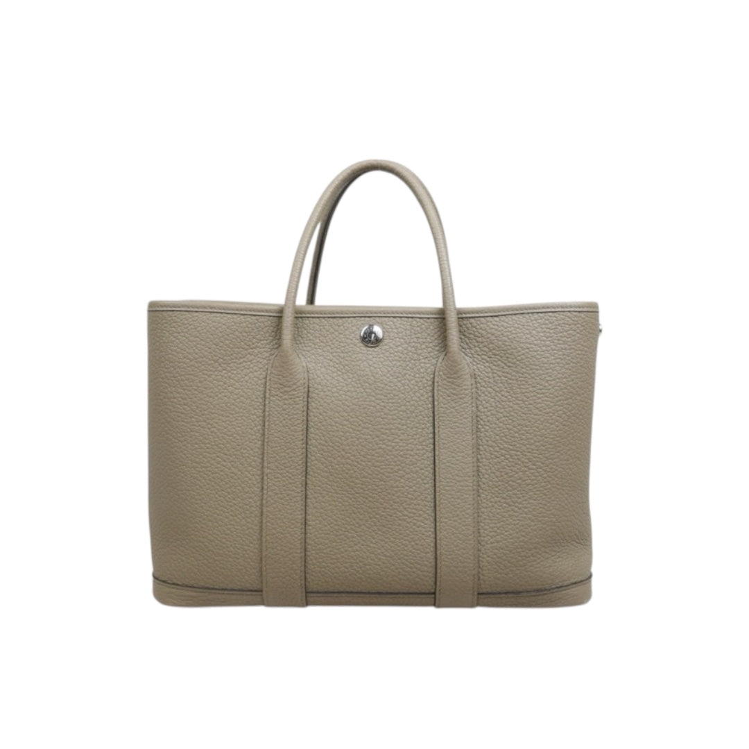 Include Entrupy Certificate of Authenticity｜Very Good ( Rank A)｜ HERMES Negonda Beige Garden Party 30 Handbag W Stamp Made In 2024 Year｜S26080616