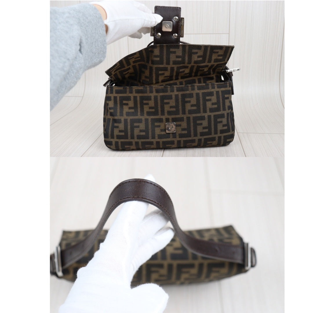 Rank AB｜ FENDI Zucca Mamma Baguette Shoulder Bag ｜23110801