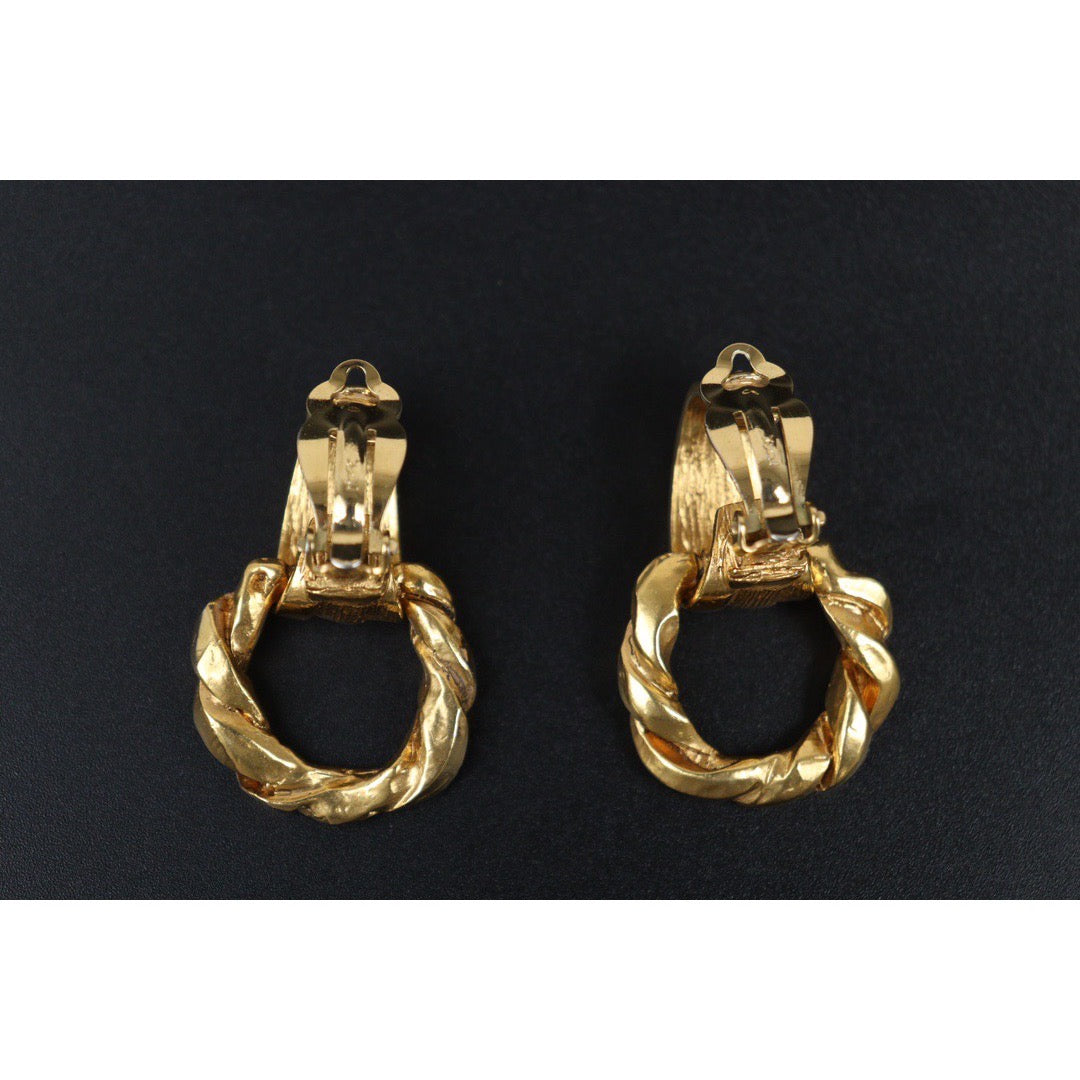 Very Good ( Rank A) ｜Yves Saint Laurent Gold 24 Plated Earrings ｜Q24041506