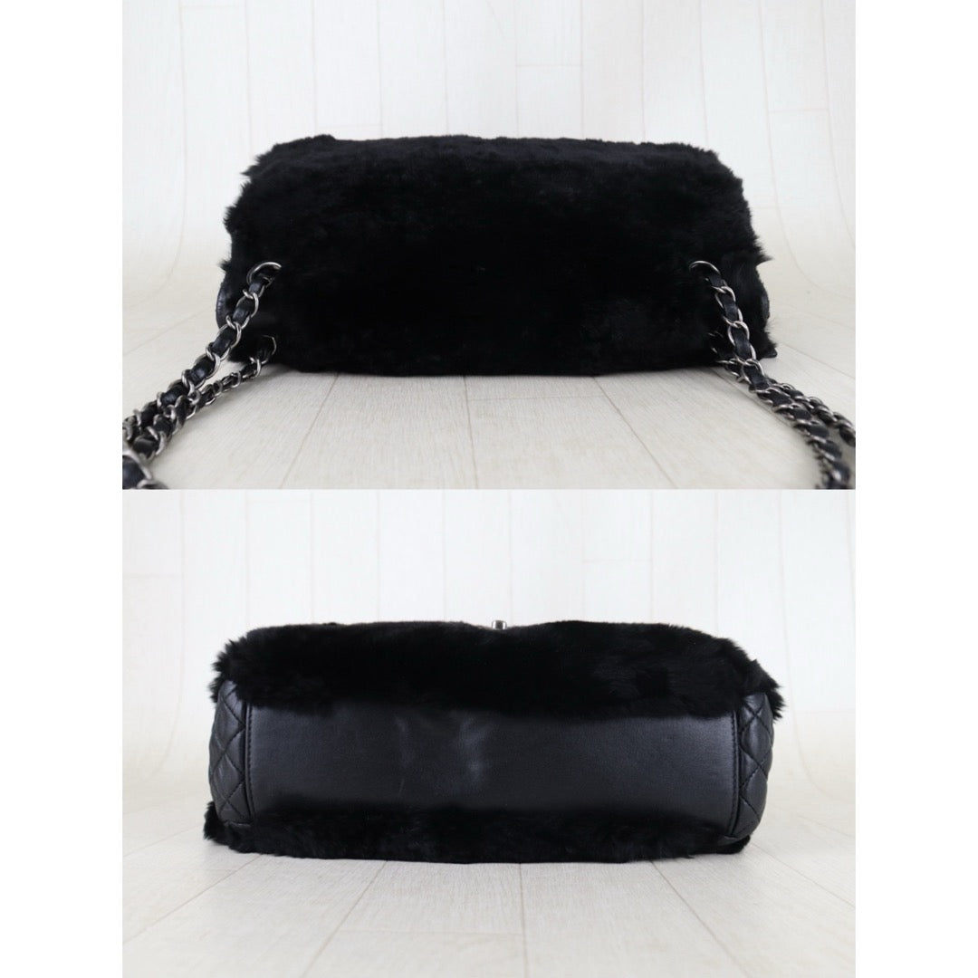 Include Entrupy Certificate of Authenticity｜Good ( Rank AB)｜ CHANEL Sheep Skin Matrasse Chain Single Flap Shoulder Bag Black Made in 2012-2013 Year｜S26052505