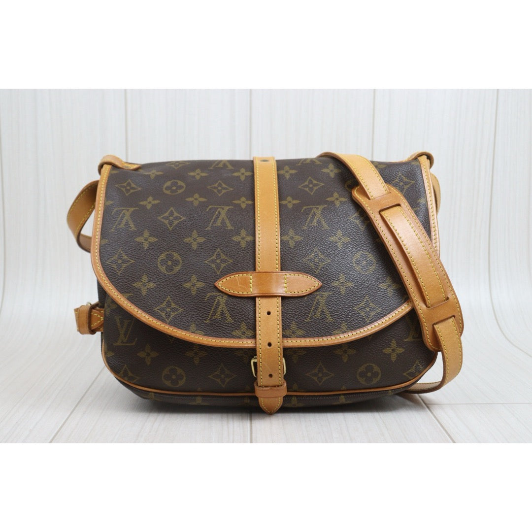 Include Entrupy Certificate of Authenticity｜Good ( Rank AB) ｜ Louis Vuitton Monogram Saumur 30 Shoulder Bag｜26093003