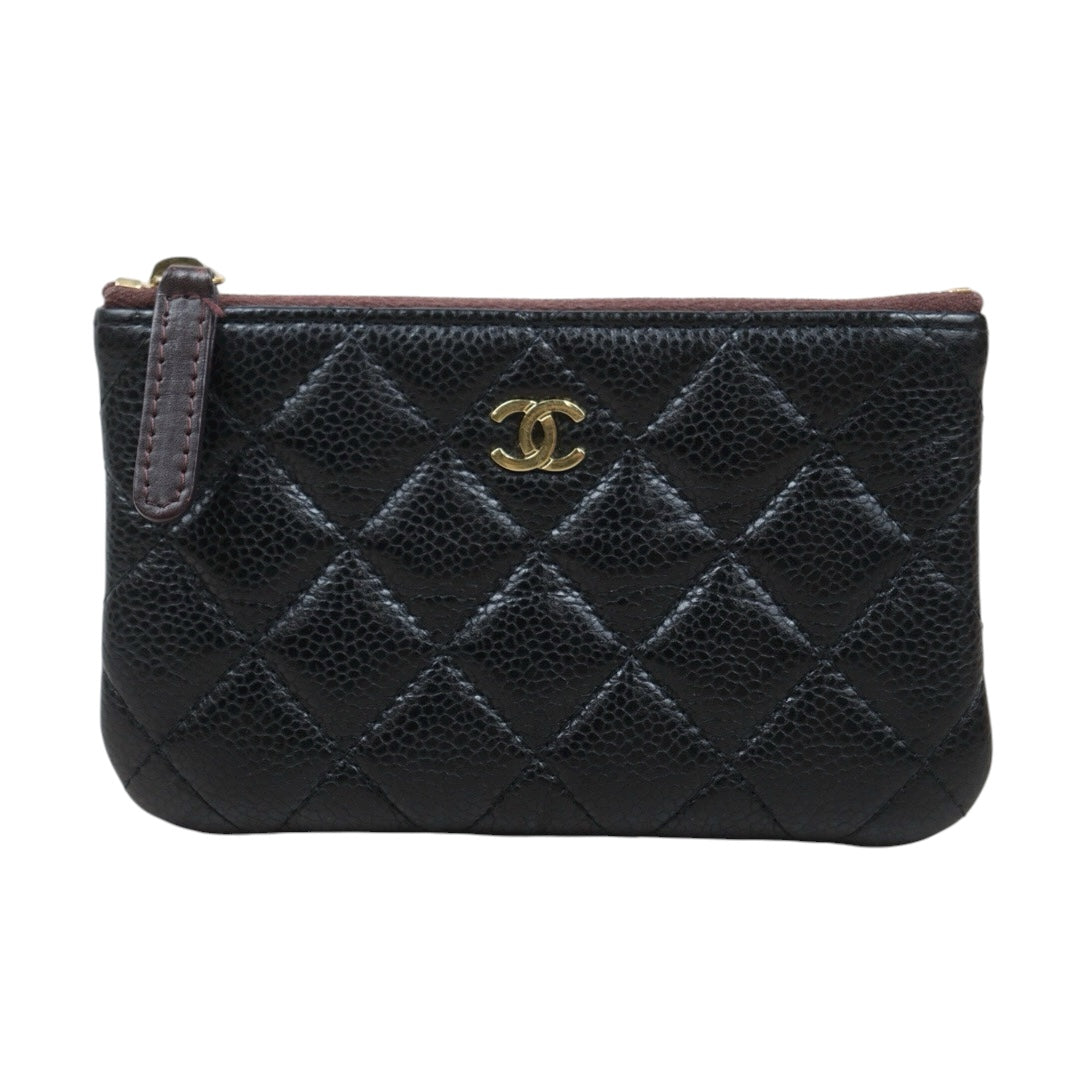 Very Good ( Rank A)｜CHANEL Caviar Skin Calf Leather Card Holder Black Made In 2013-2014Year｜S25110432